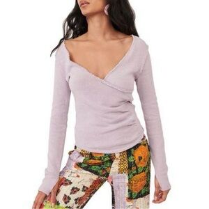 Free People We The Free 'Like A Boss' long-sleeve surplice top